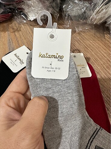 32 Beden çeşitli Renk 7-8 yaş 4lü Katamino çorap