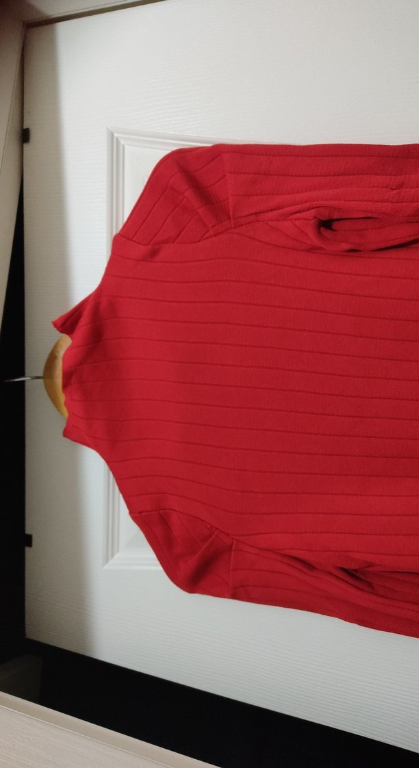 Kırmızı Kadın Boğazlı Triko Kazak - Görsel 2