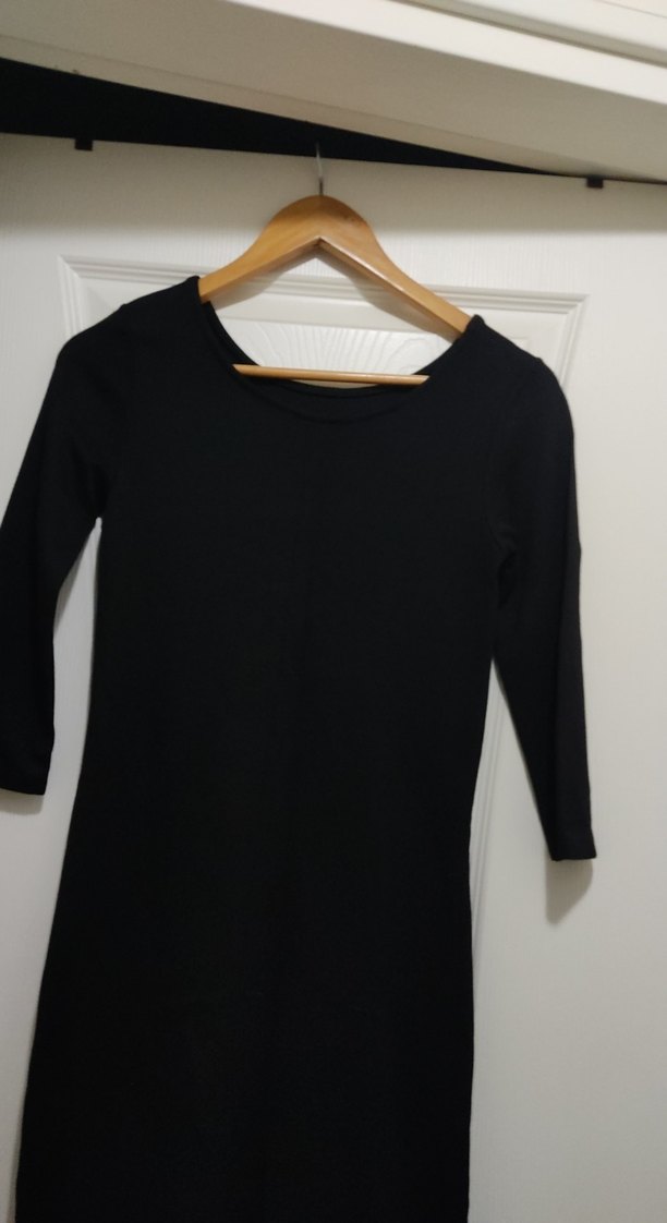 Siyah Midi Kadın Triko Elbise - Görsel 3