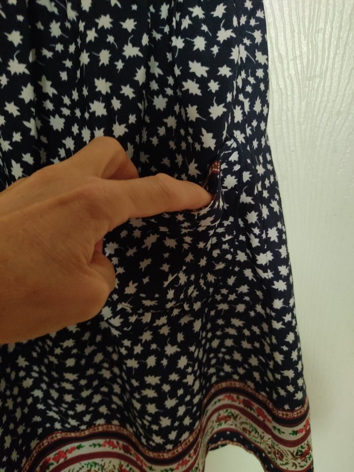 Desenli kısa Bohem Etek - Görsel 2