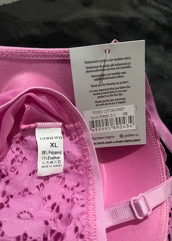 Pembe Mini Dantel Bohem Sütyen Takımı - Görsel 3