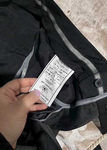 Erkek Siyah Saten Pantolonu 48 beden - Görsel 2