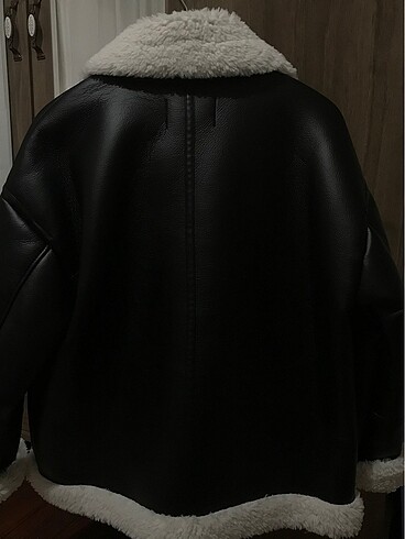l Beden siyah Renk stradivarıus deri kürklü ceket