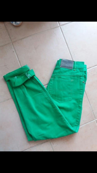 Vintage Love Yüksek bel yeşil vintage pantolon