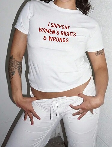 Y2K Women?s Right Crop Tişört