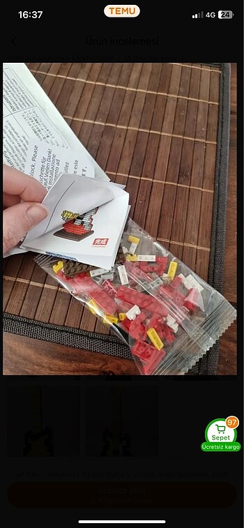 Beden Renk Elektro Gitar Mini Lego