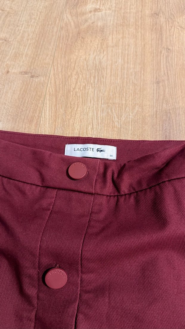 Bordo Düğmeli Kalem Etek — görsel 2/7