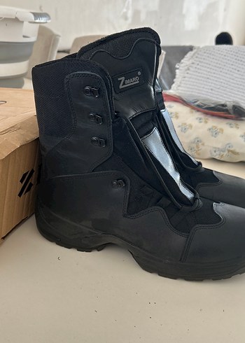 Siyah Erkek Sokak Stili Botlar Velcro - Görsel 2