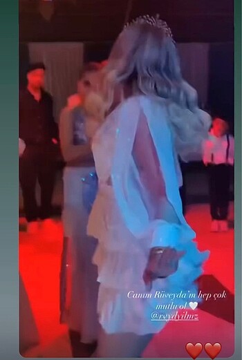 s Beden beyaz Renk After party elbisesi
