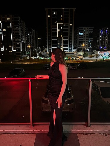 Saten abiye elbise