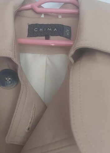 36 Beden camel Renk CHIMA 36 BEDEN TRENCKOT HIC GIYILMEMIS 