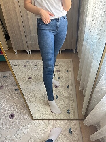 28 Beden Mavi kot pantolon