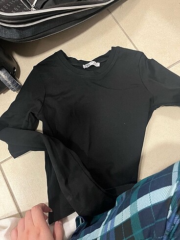 Zara zara siyah basic bluz