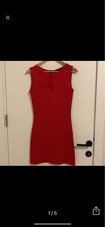 Yeni yıl kırmızı mini elbise