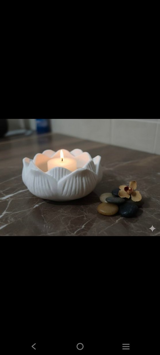 Beyaz Seramik Mumluk ve Vazo Seti - Görsel 2