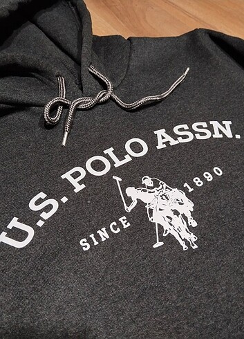 U.S Polo Assn. U.S. POLO ASSN. KAPÜŞONLU 3 İPLİK KUMAŞ SWEATSHİRT