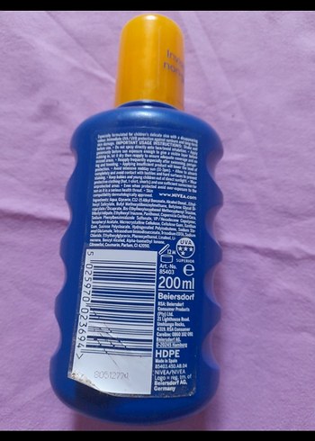 Nivea NIVEA Kids SPF 30 Nemlendirici Güneş Spreyi 200ml