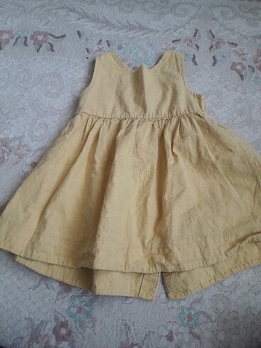 18-24 Ay Beden sarı Renk Kiz bebek elbise