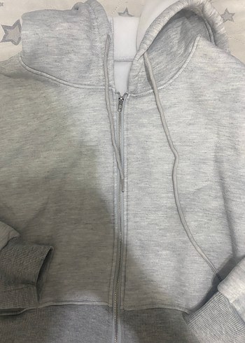 m Beden gri Renk Gri Kadın Fermuarlı Sweatshirt