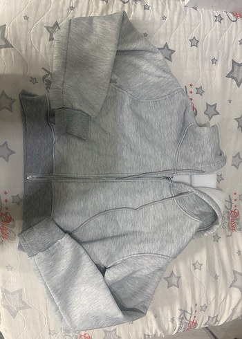 Bershka Gri Kadın Fermuarlı Sweatshirt