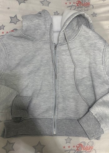 Gri Kadın Fermuarlı Sweatshirt