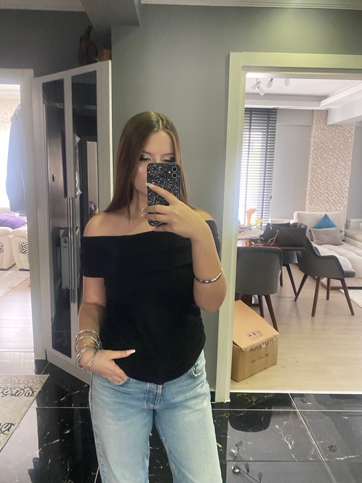 Siyah Parlak Simli iPhone 11 kılıf - Görsel 2