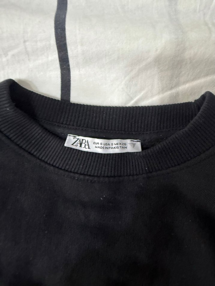 Siyah  Kadın Sweatshirt Zara - Görsel 2