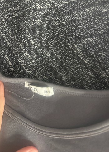 Gri Uzun Kollu Crop Top - Görsel 2