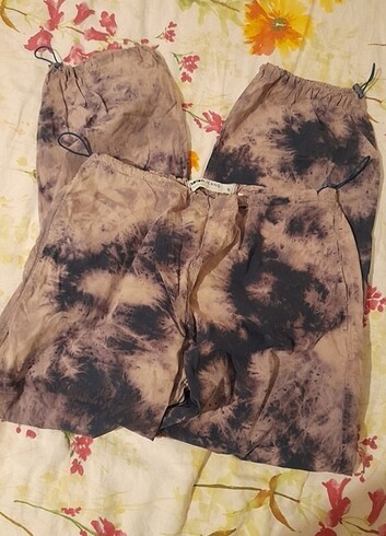 Y2K Batik Desenli Parasüt Kargo pant