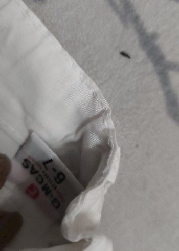 7 Yaş Beden beyaz Renk Kadın Beyaz Mini Pamuklu Şort