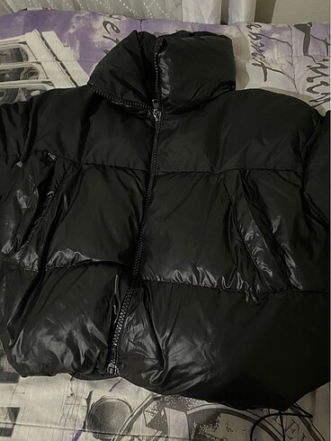 KADIN SİYAH ŞİŞME MONT - Görsel 5