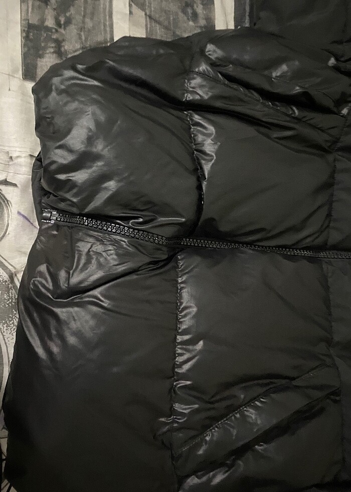 KADIN SİYAH ŞİŞME MONT - Görsel 4