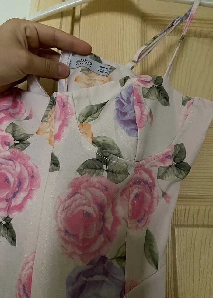 ÇİÇEKLİ MİNİ ELBİSE - Görsel 2