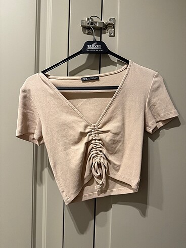 Zara fitilli crop top M beden tertemiz