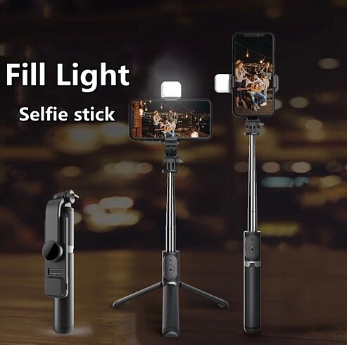 Işıklı Tripod Selfie Çubuğu