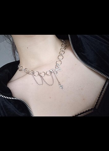 Beden çeşitli Renk shein kelebek choker kolye