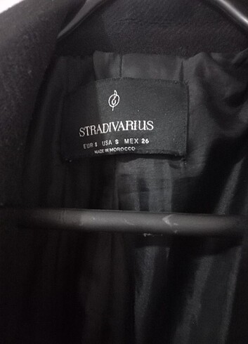 s Beden Stradivarius Uzun Kaşe Kaban Kuşaklı