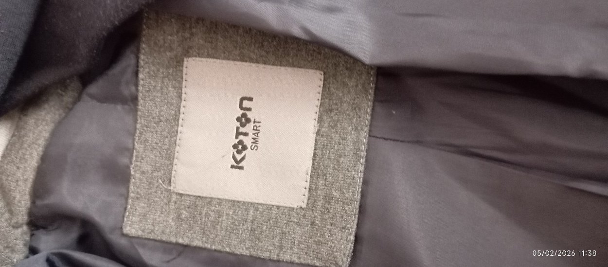 Gri Erkek Keten Midi Ceket Fermuarlı - Görsel 4