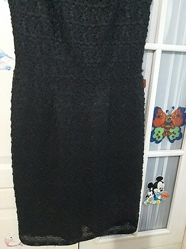 Siyah gece elbisesi - Görsel 2