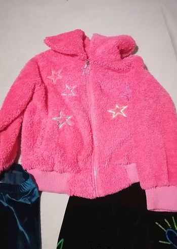 Kız Çocuk Renkli İşlemeli Payetli Tayt3 parca - Görsel 4