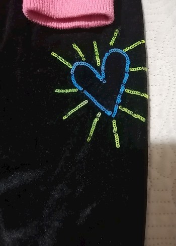 Kız Çocuk Renkli İşlemeli Payetli Tayt3 parca - Görsel 6