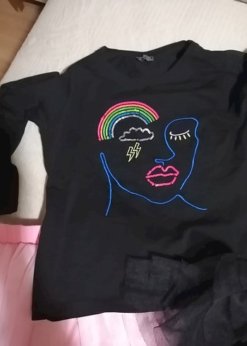 Kız Çocuk Pullu Pembe Tayt 3lü - Görsel 6