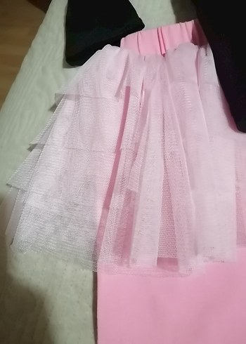 Kız Çocuk Pullu Pembe Tayt 3lü - Görsel 12