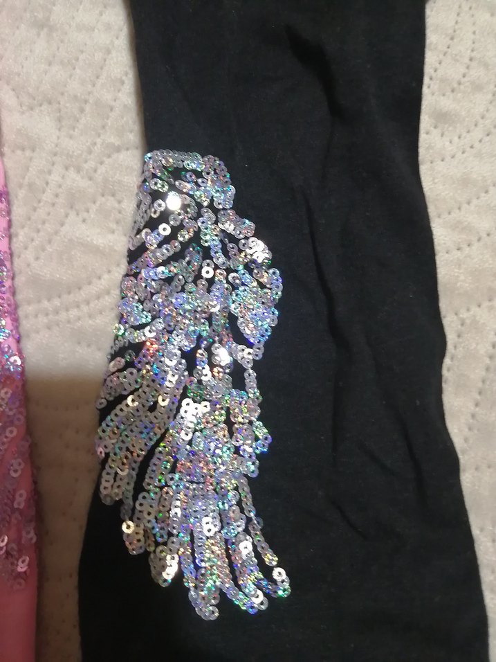 Kız Çocuk Pullu Pembe Tayt 3lü - Görsel 3