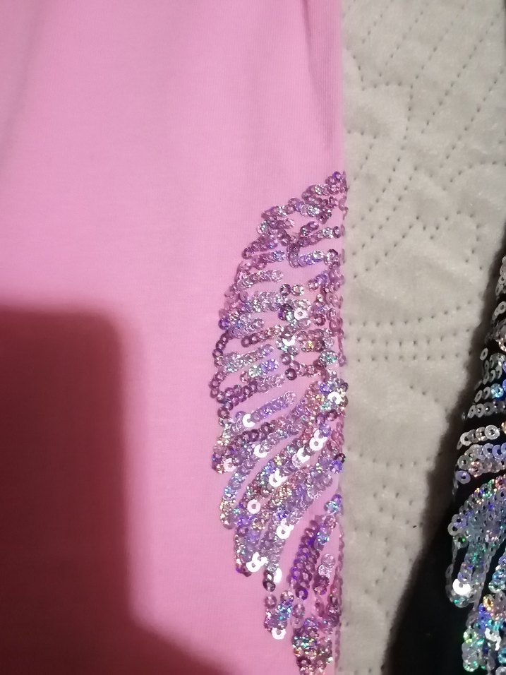 Kız Çocuk Pullu Pembe Tayt 3lü - Görsel 2