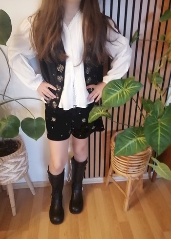 Beyaz romantik gömlek 12 13yaş - Görsel 6