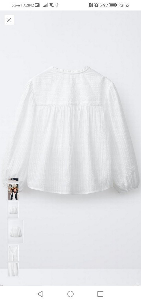 Beyaz romantik gömlek 12 13yaş - Görsel 4