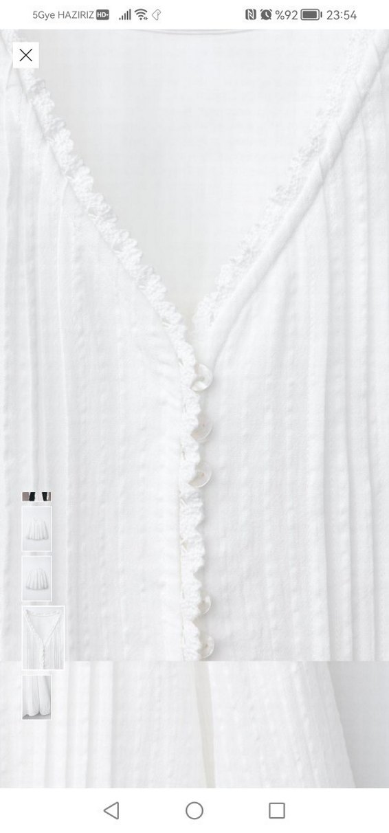 Beyaz romantik gömlek 12 13yaş - Görsel 5