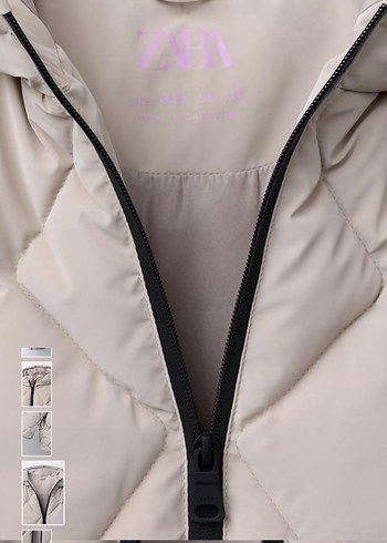 Bej Kapüşonlu Midi Kışlık Mont - Görsel 7