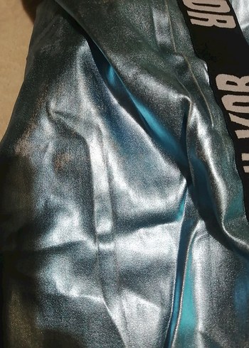 Kızlar için Parlak Mavi Metalik Eşofman Altı - Görsel 4